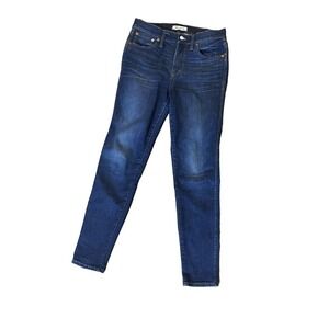 Madewell Jeans Womens 29 9 Inch High Rise Skinny Skinny Dark Wash‎ Denim *